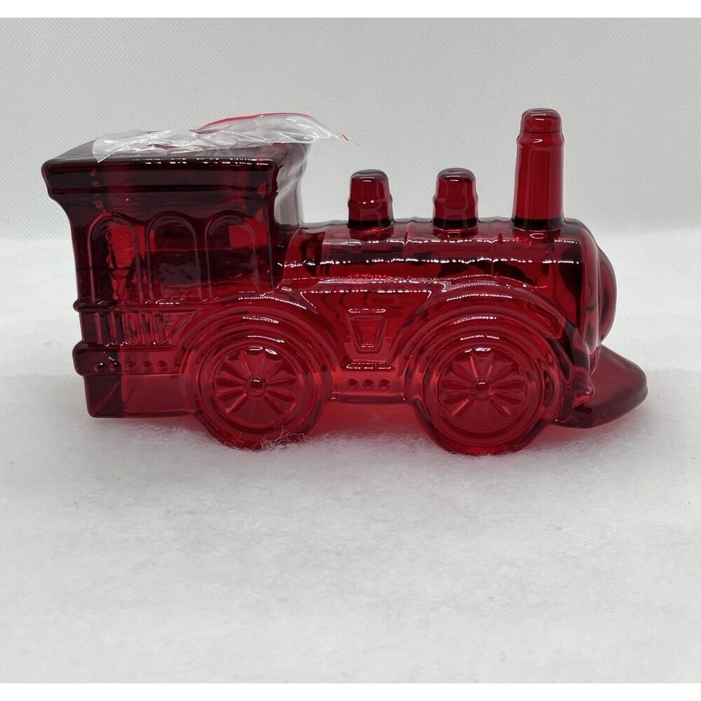 Godinger Holiday  Red Train Engine  Votive Candle Holder  NEW